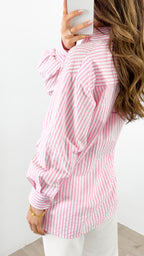 THURSDAY STRIPE SHIRT - PINK