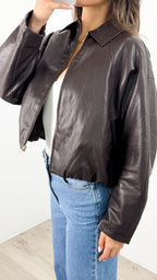 LONDON BOMBER JACKET - CHOCOLATE