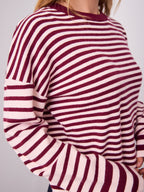 MICHAELS KNIT TOP - PINK/WINE