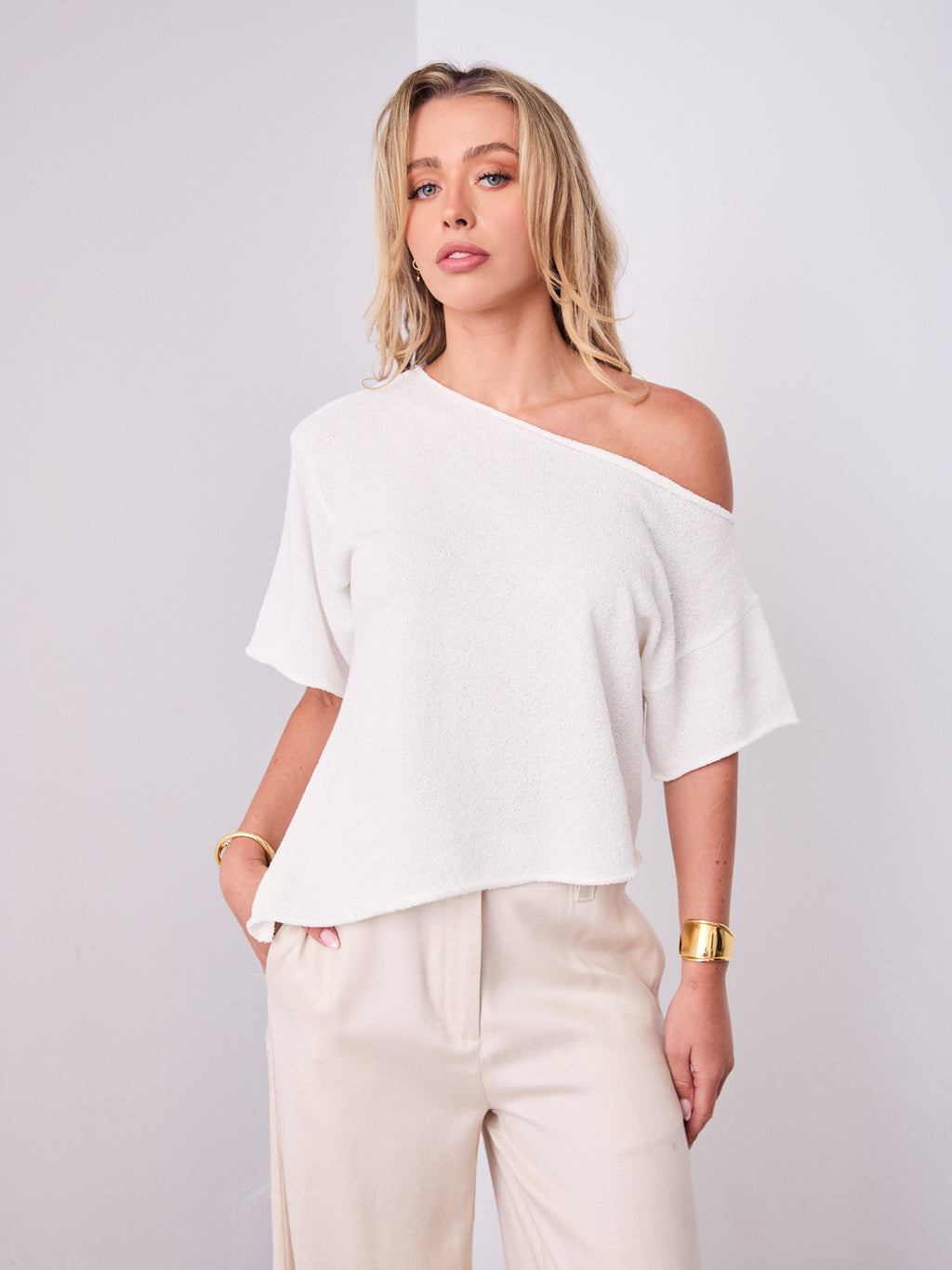 ANDY KNIT TOP - WHITE