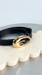 CELINA BUCKLE BELT - BLACK