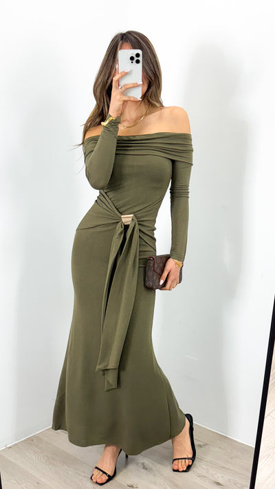 SAMIRA DRESS - OLIVE