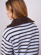 VIKKI KNIT - BLUE/CHOCOLATE