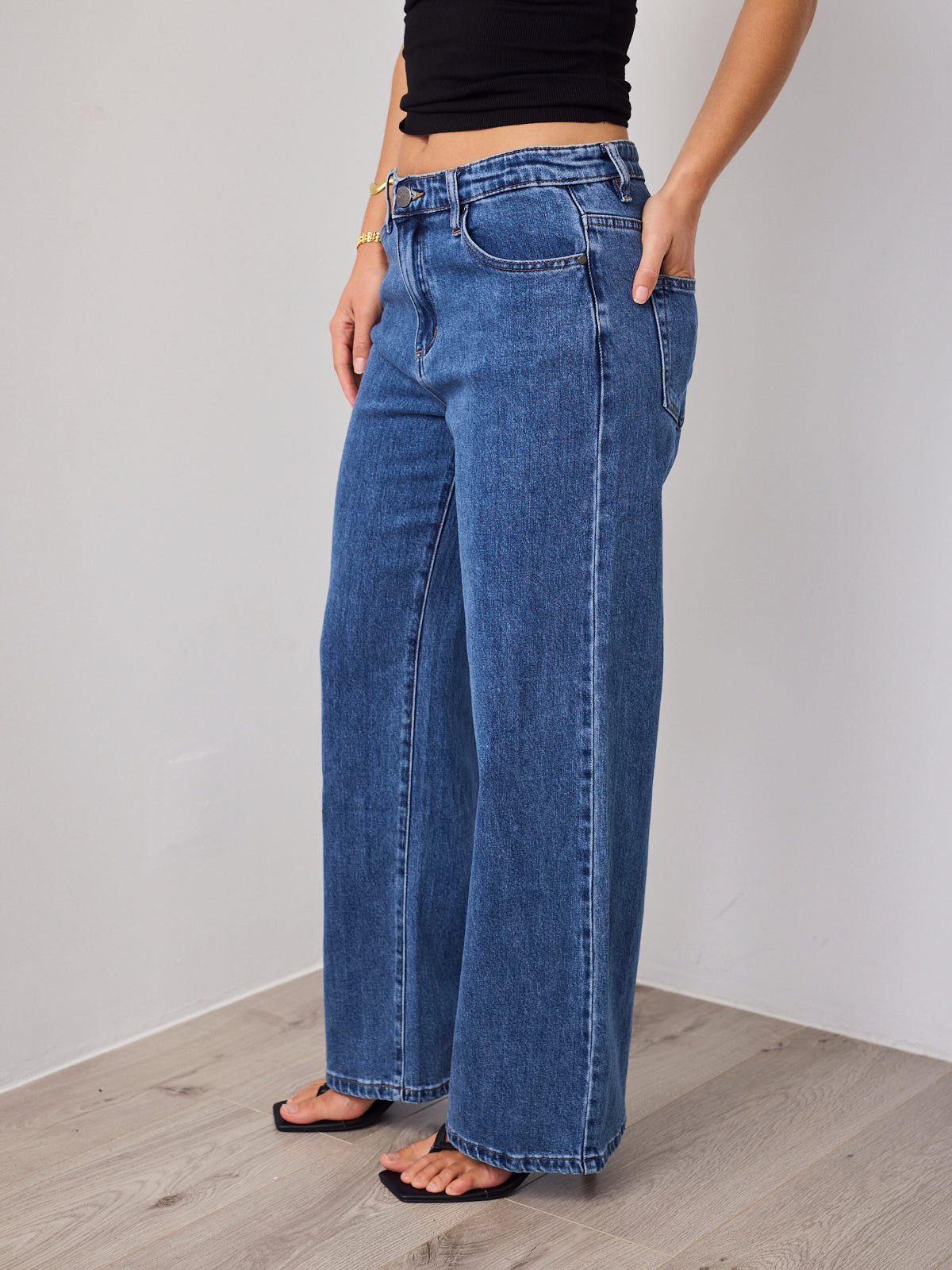 ROGERS RELAXED WIDE LEG JEAN - DARK DENIM