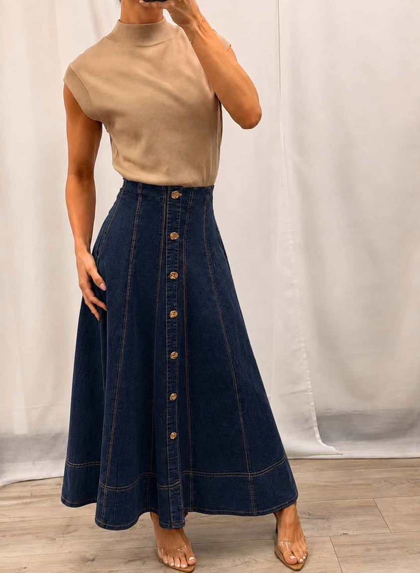 BANKS SKIRT - DARK DENIM