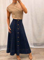 BANKS SKIRT - DARK DENIM