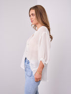 MARTA LINEN SHIRT - WHITE