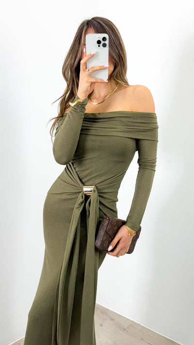 SAMIRA DRESS - OLIVE