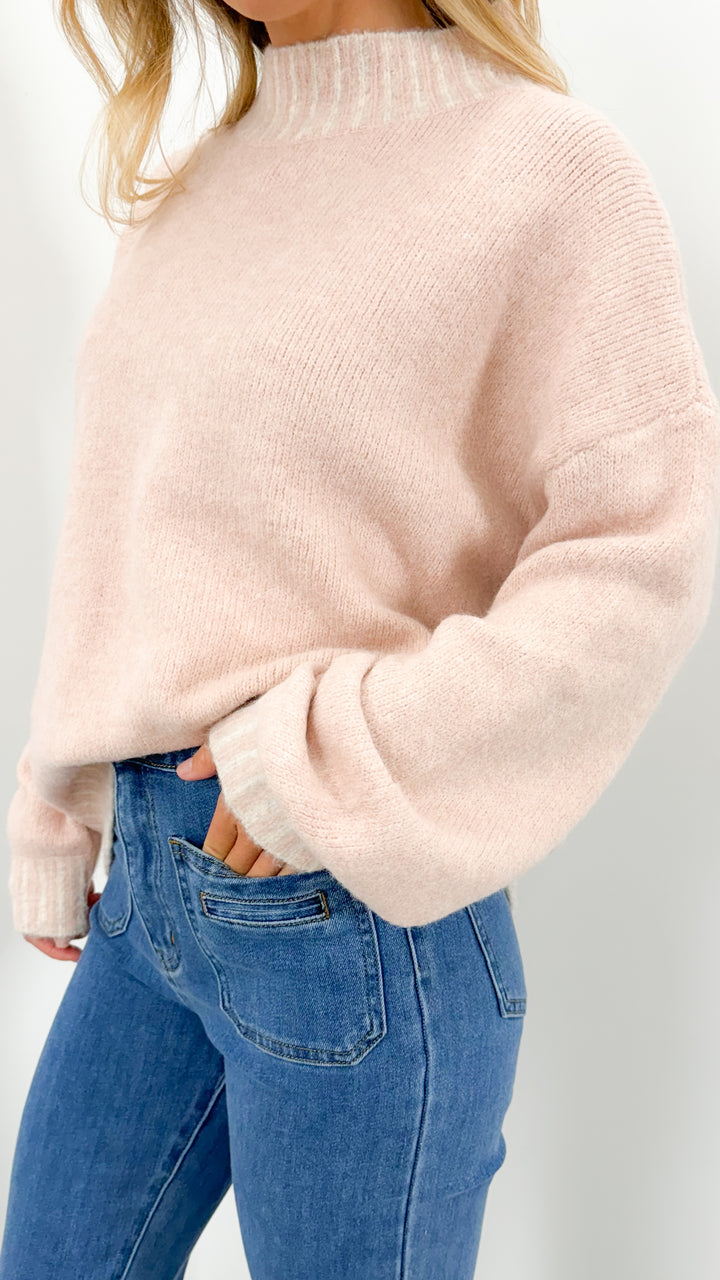 BESSIE STITCH KNIT - BLUSH