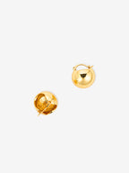 INGRID 18KN GOLD PLATED DOME HOOP EARRINGS - GOLD