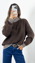 BESSIE STITCH KNIT - CHOCOLATE