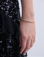 MONA 18K GOLD PLATED TENNIS BRACELET - GOLD