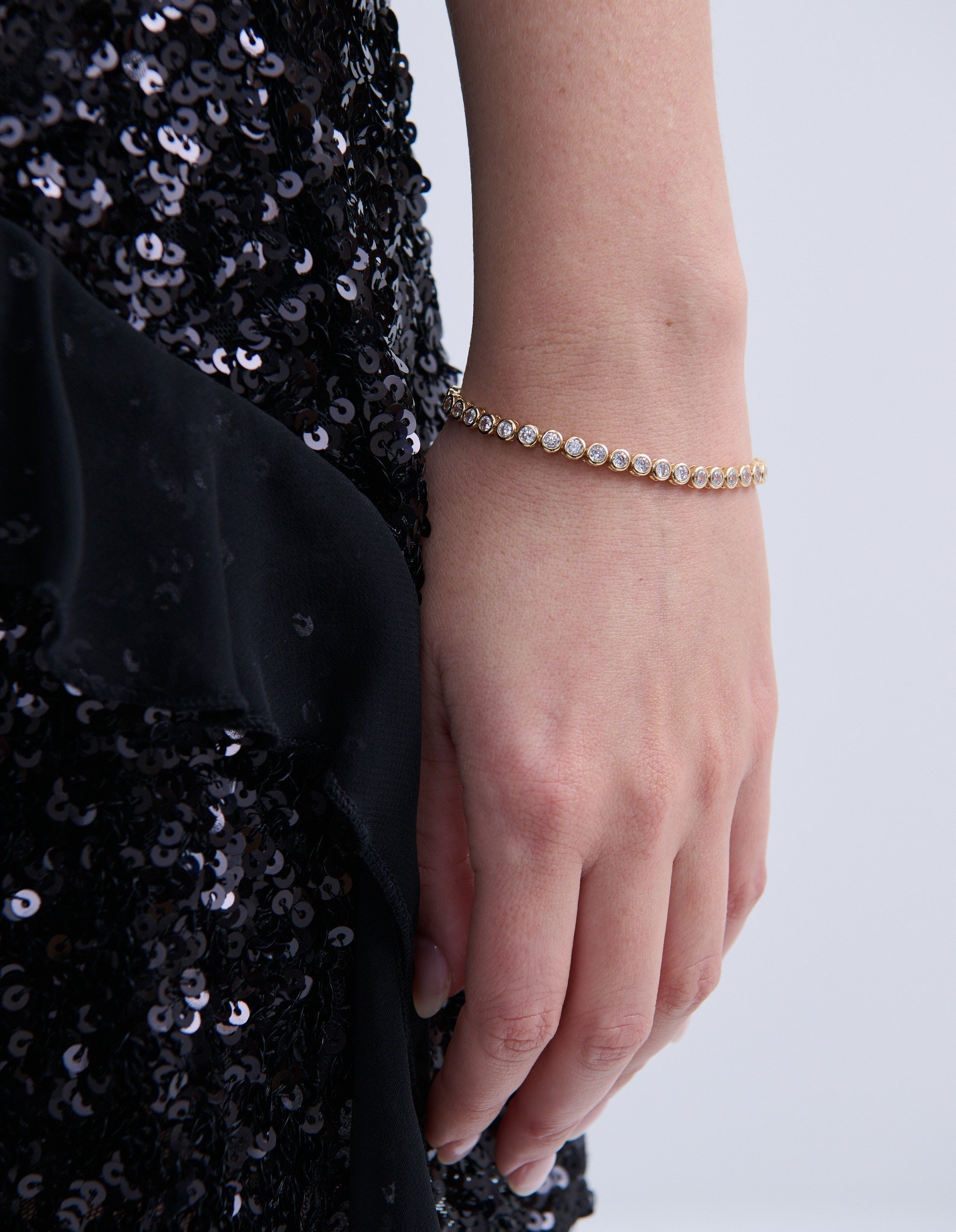MONA 18K GOLD PLATED TENNIS BRACELET - GOLD