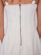 EVE DENIM DRESS - WHITE