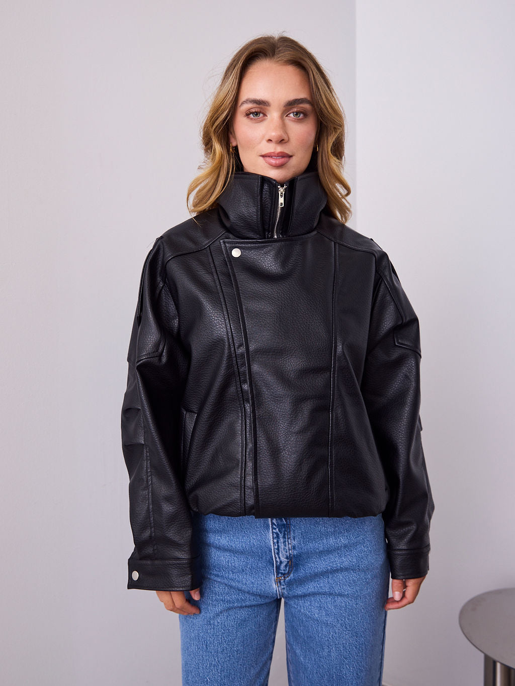 AXEL PU JACKET - BLACK