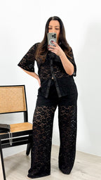 AZURA LACE PANTS - BLACK