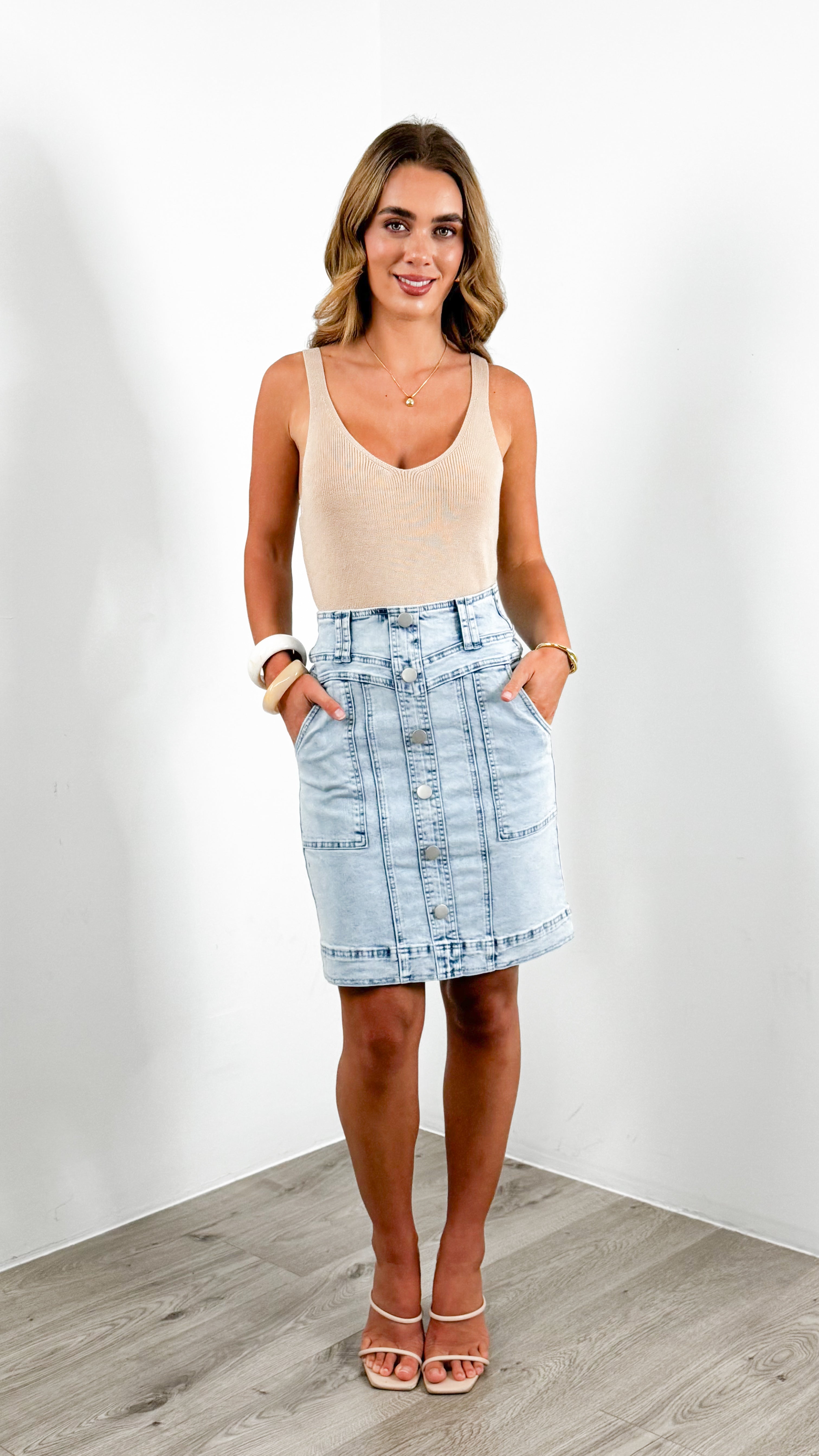ARLO SKIRT - LIGHT DENIM