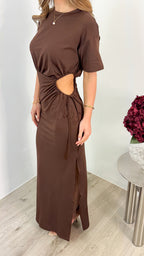CARLITA DRESS - CHOCOLATE