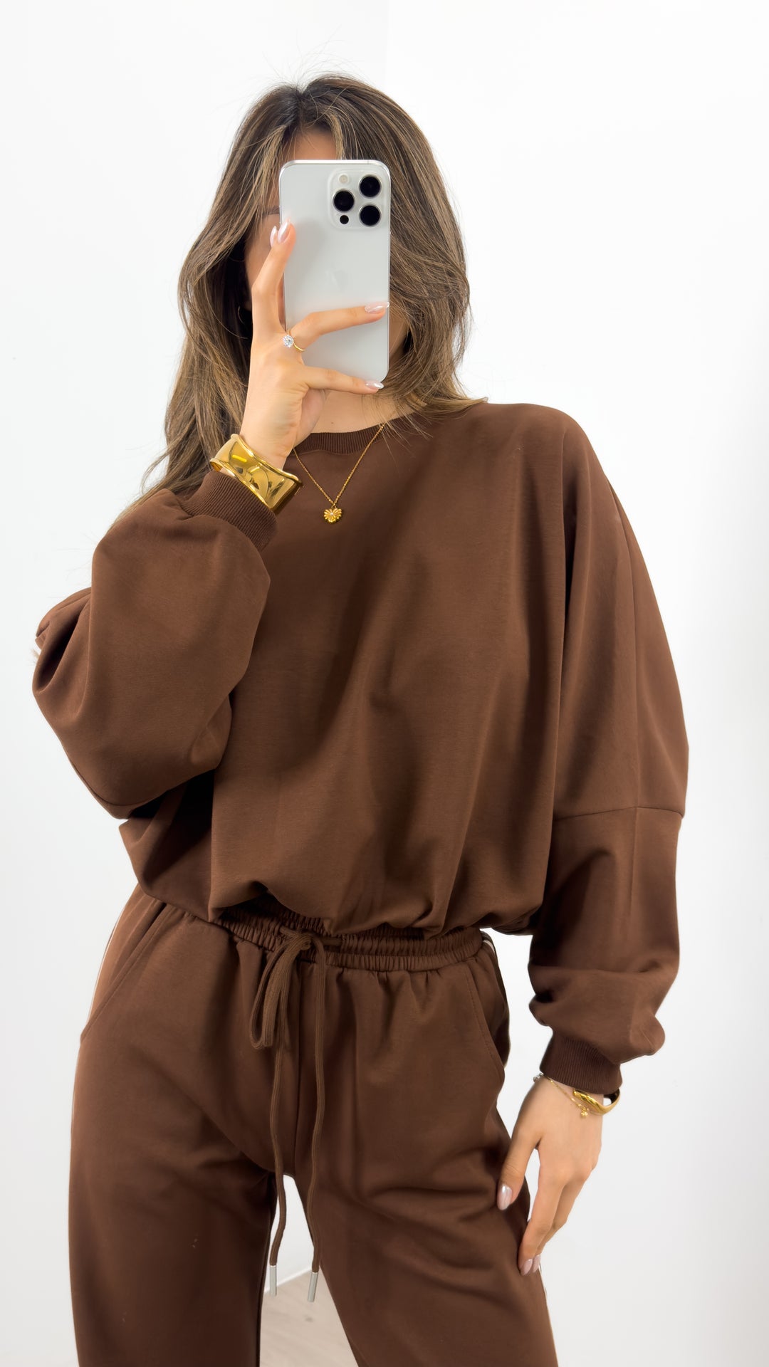 DANTE SWEAT TOP - CHOCOLATE