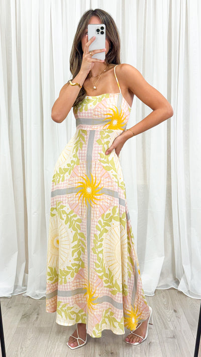 HAILEY DRESS - YELLOW PRINT