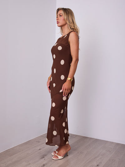 SABINE DRESS - CHOCOLATE