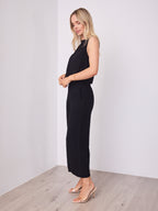MEMPHIS 7/8 LINEN PANTS - BLACK