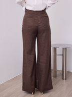 HANNAH LINEN PANT - CHOCOLATE