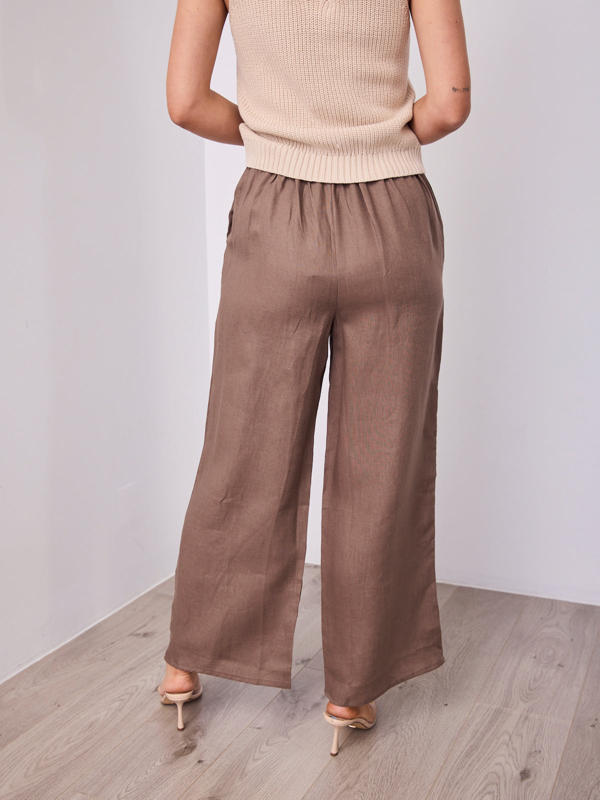BAKER LINEN PANT - CHOCOLATE