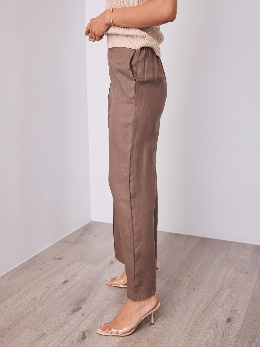 BAKER LINEN PANT - CHOCOLATE