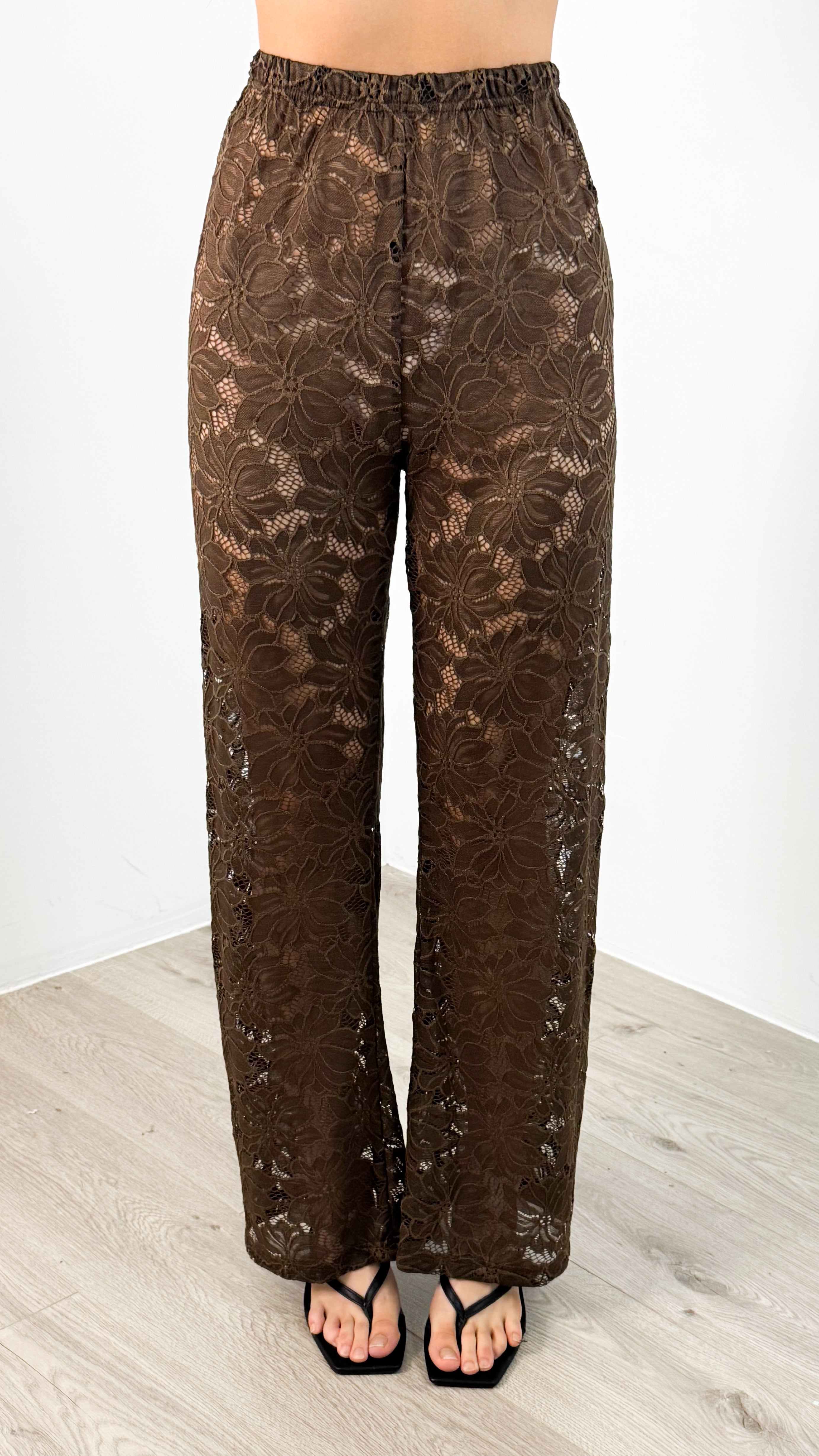 NADINE SHIRT & PANT SET - CHOCOLATE