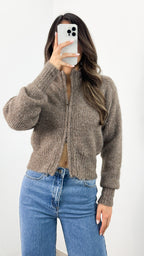 NOAH ZIP KNIT - LATTE