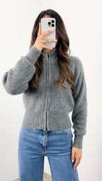 NOAH ZIP KNIT - CHARCOAL