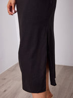 PAROS LINEN DRESS - BLACK