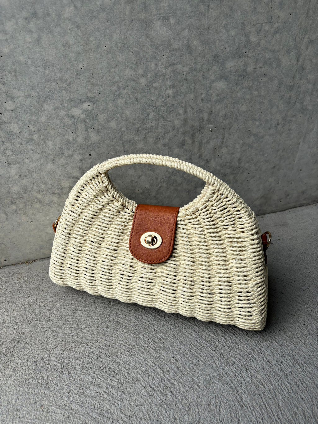 MAGGIE STRAW BAG - BEIGE