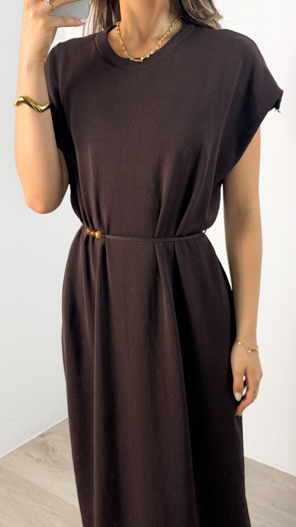 CARMINE DRESS - CHOCOLATE