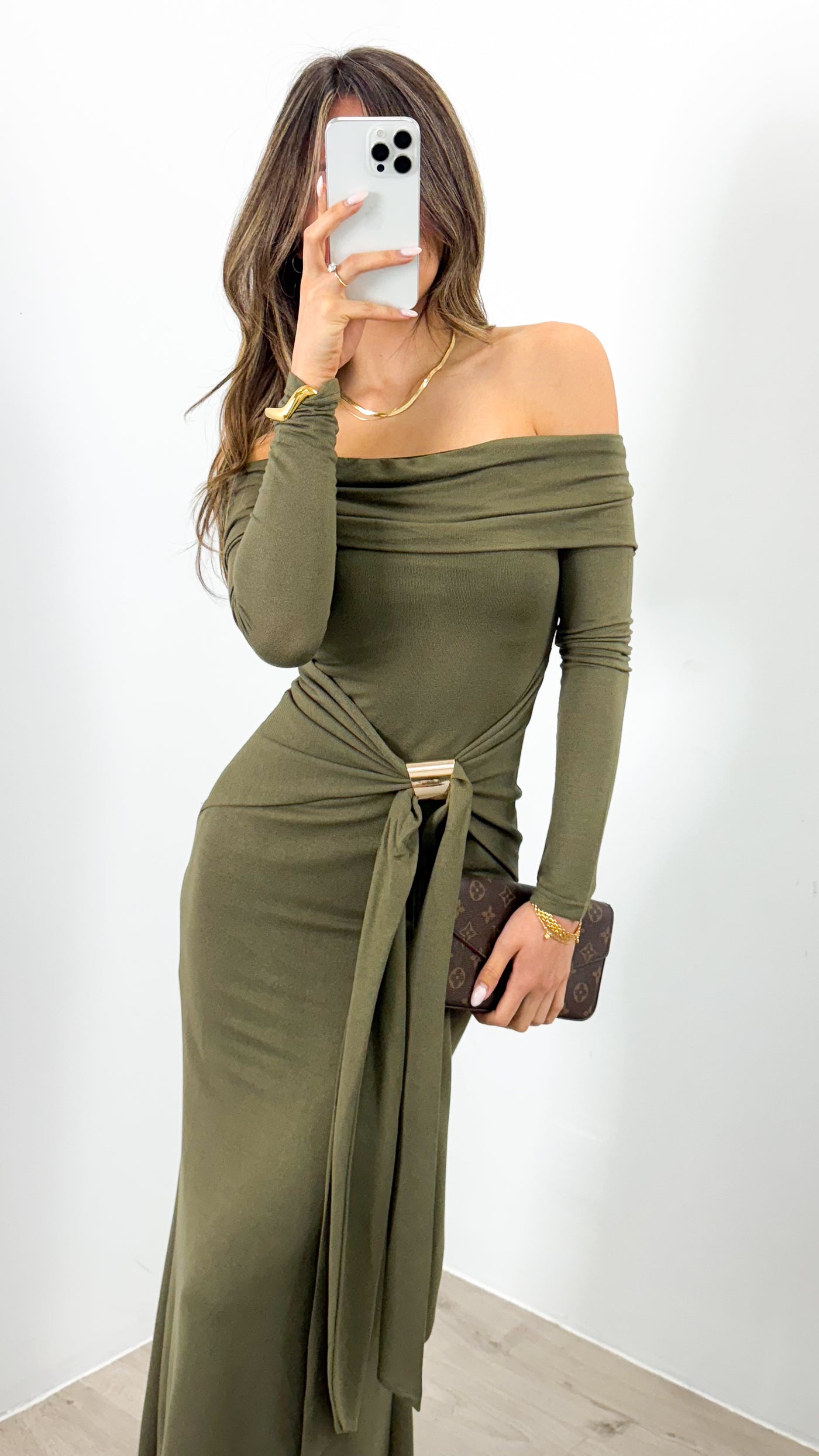 SAMIRA DRESS - OLIVE