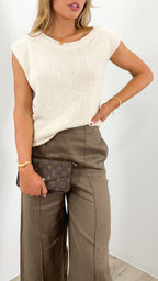 BAKER LINEN PANT - CHOCOLATE