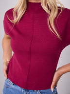 ROWE KNIT TOP - MULBERRY