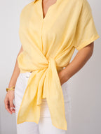 COMO LINEN SHIRT - BUTTER