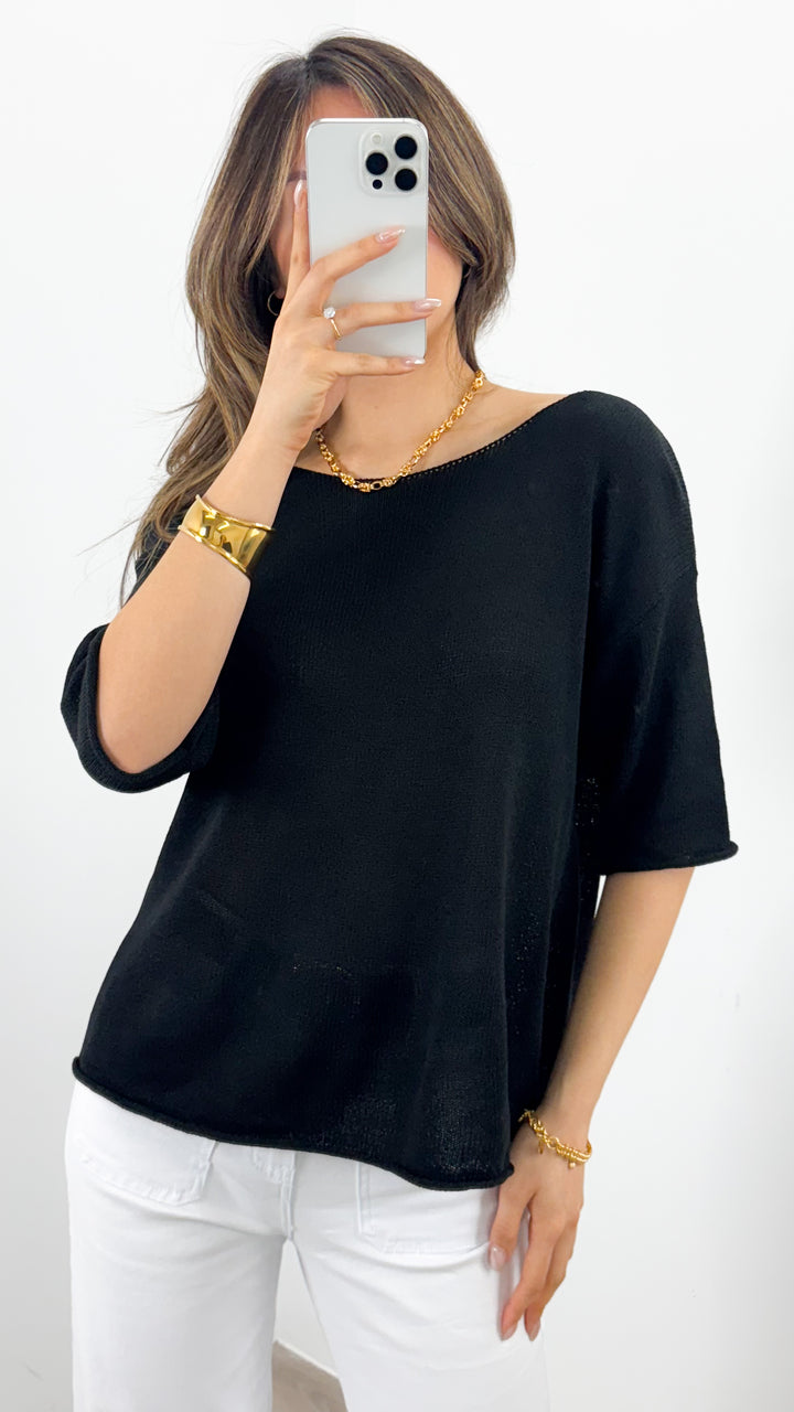 GIANNA TOP - BLACK