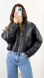 LONDON BOMBER JACKET - BLACK