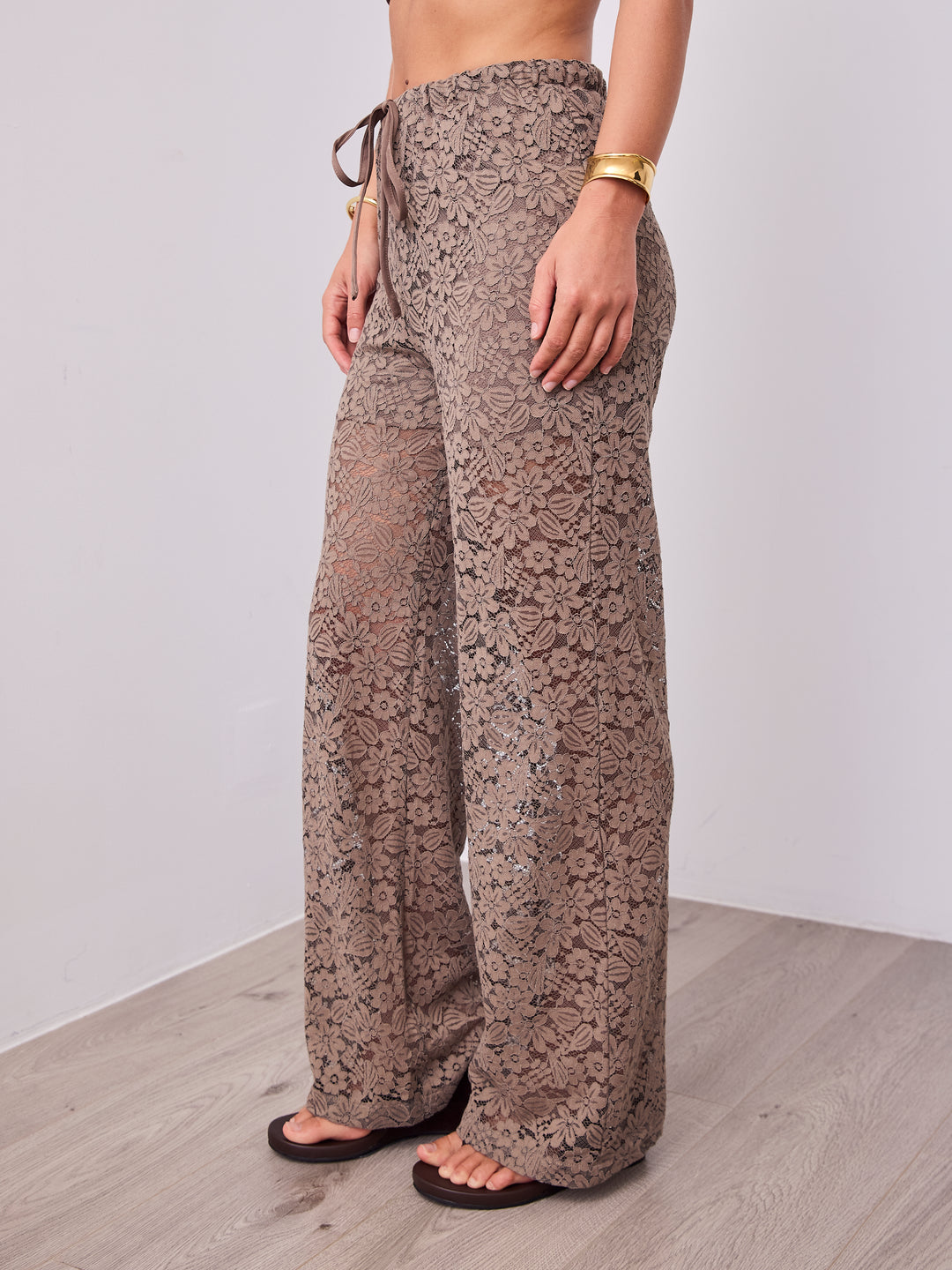 AZURA LACE PANTS - MOCHA