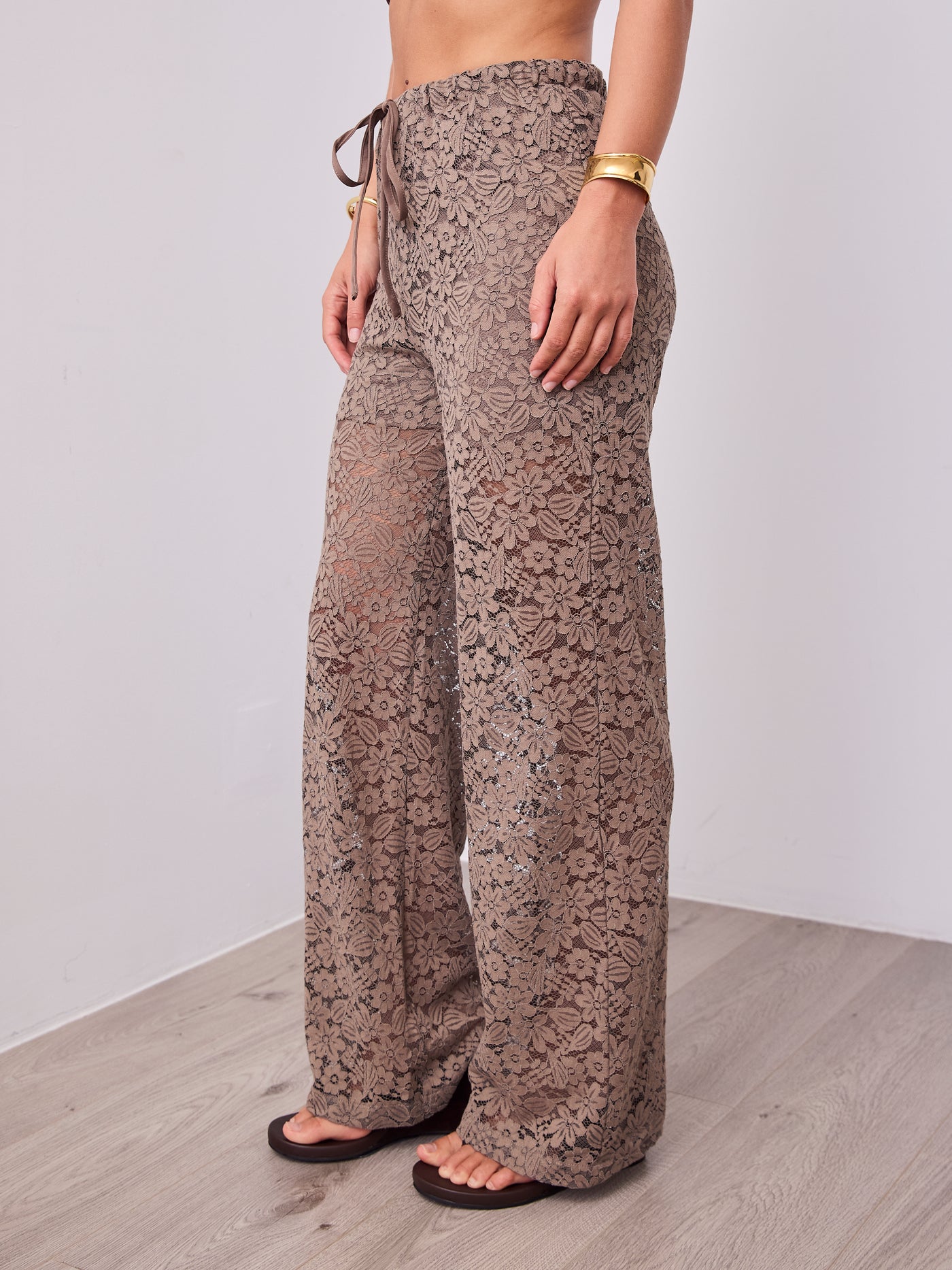 AZURA LACE PANTS - MOCHA