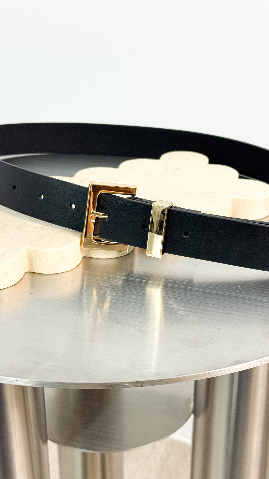 HALF SQUARE BASIC BELT - GOLD