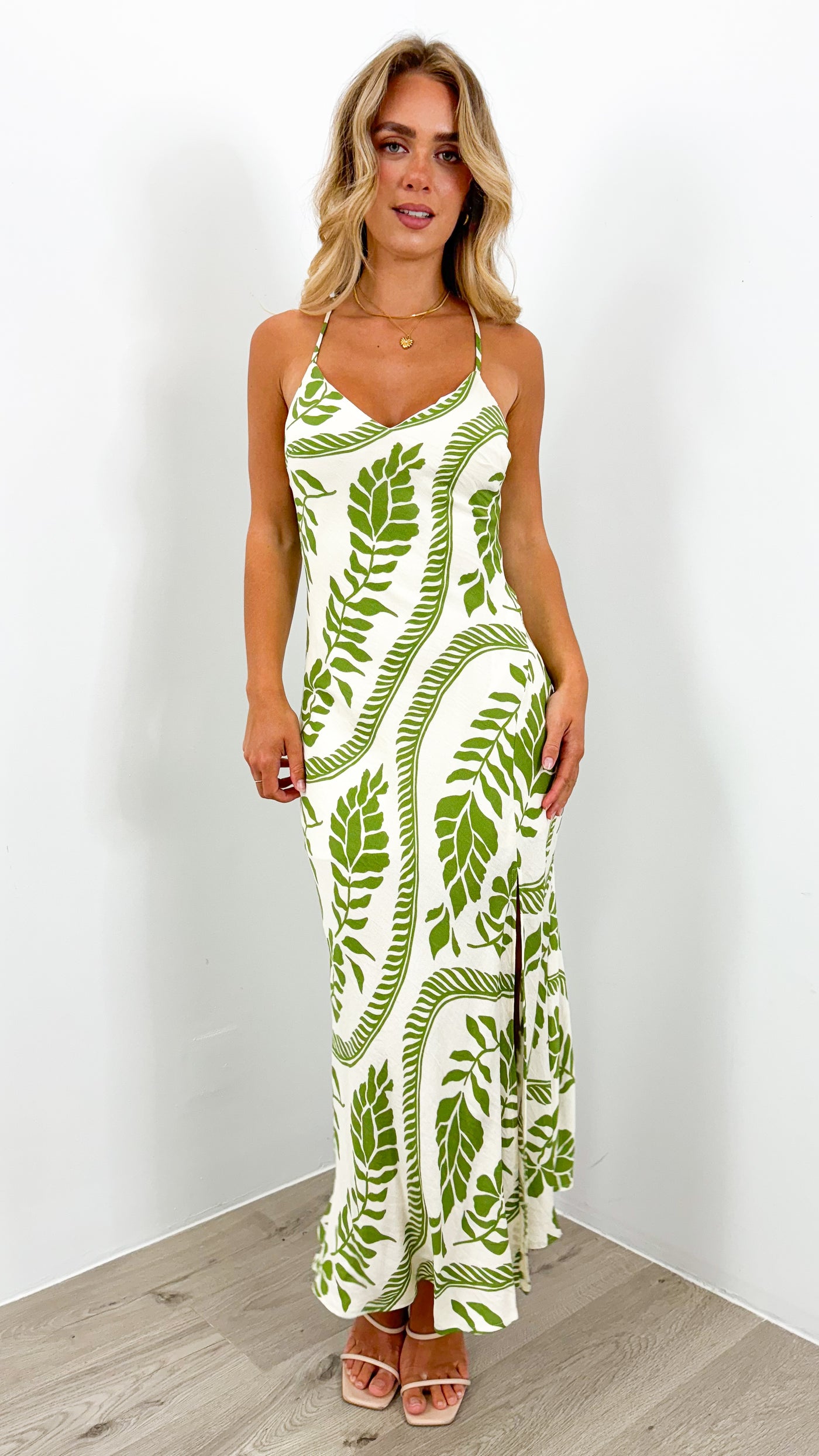 ISSI DRESS - GREEN PRINT