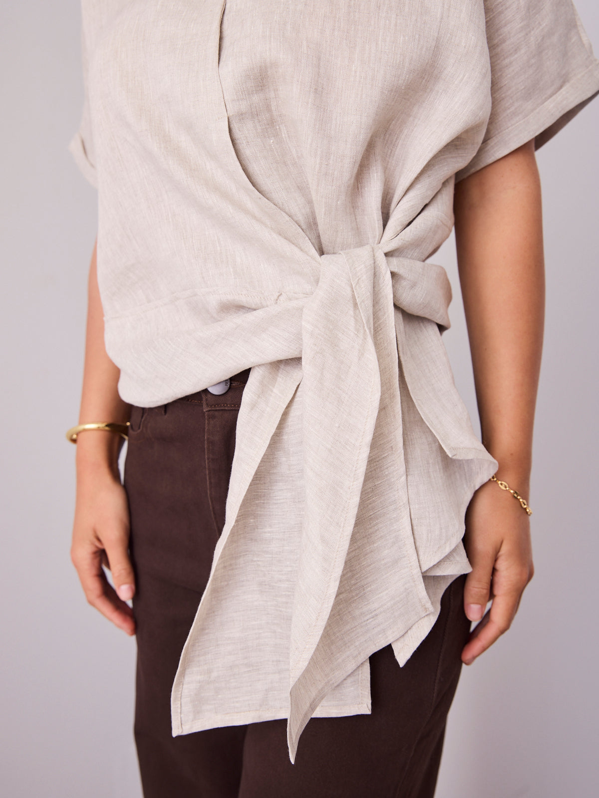 COMO LINEN SHIRT - NATURAL