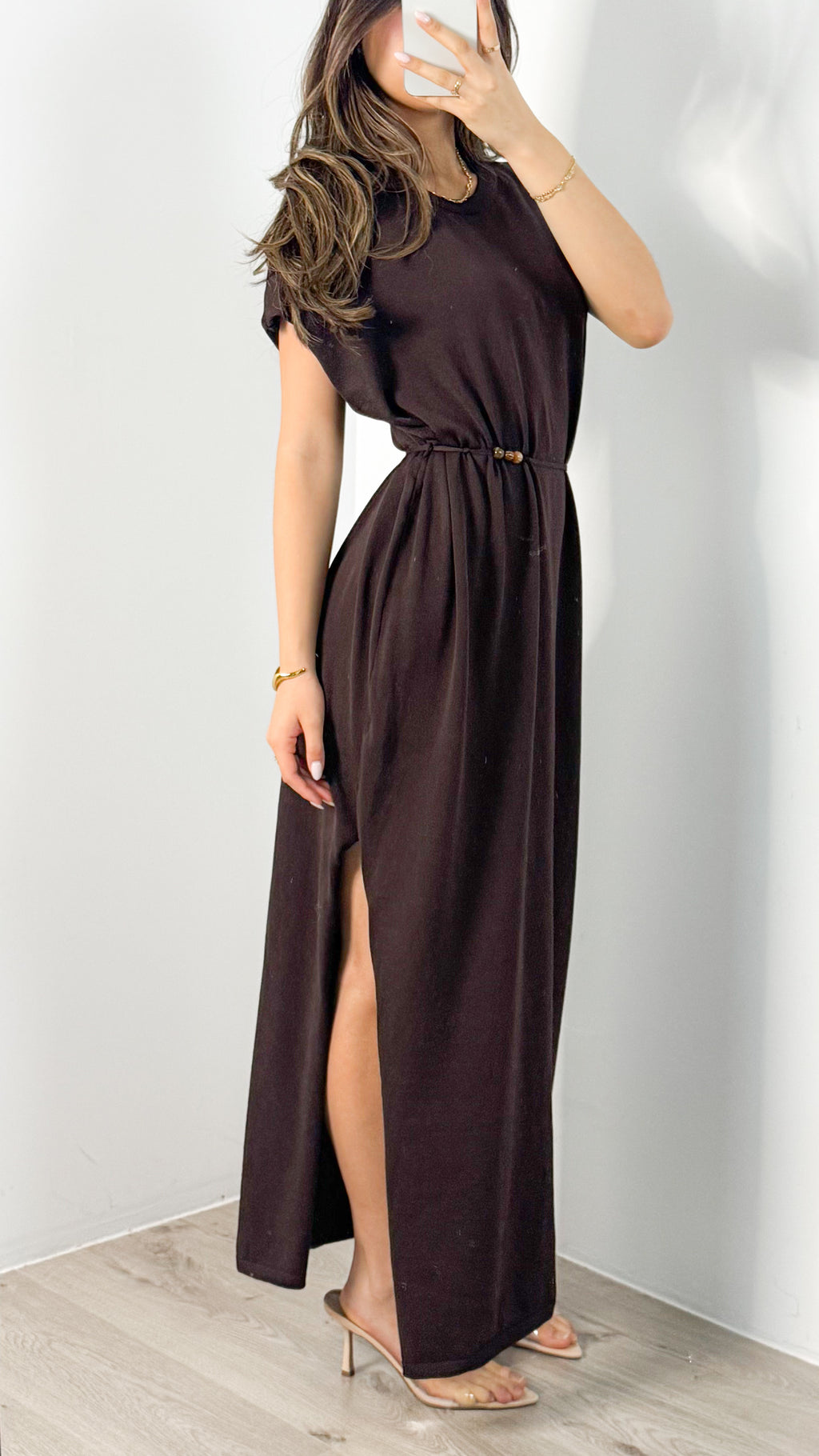 CARMINE DRESS - CHOCOLATE