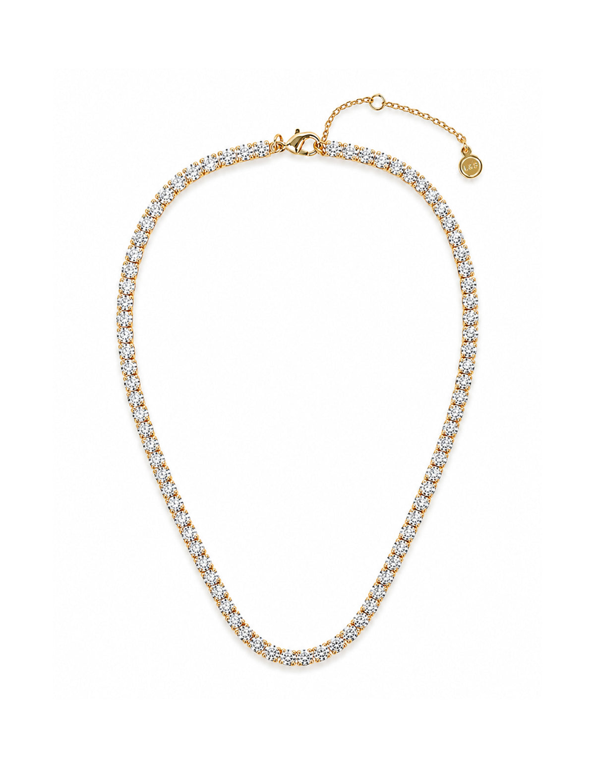 TENNIS DIAMONTE 18K GOLD PLATED NECKLACE - GOLD