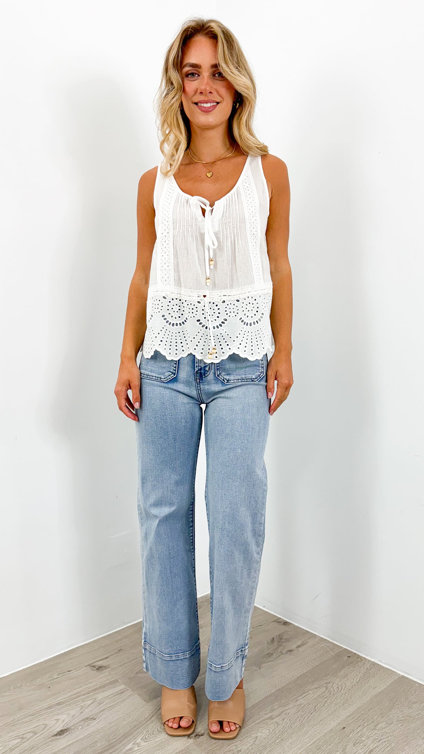 SADIE TOP - WHITE