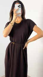 CARMINE DRESS - CHOCOLATE